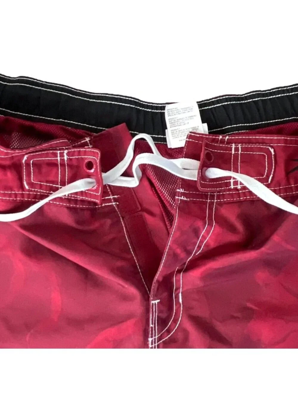 Speedo Mens Size Large Red Floral Watermark E-Board Shorts EUC